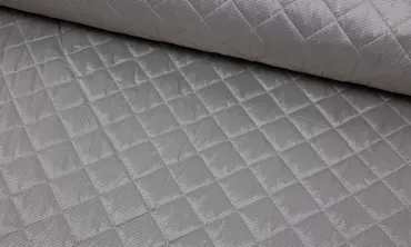 Jackenstoff gesteppt Rhombus - Silbergrau gemustert